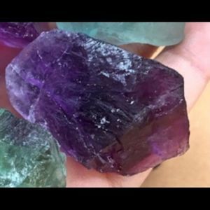 1 Purple Natural Fluorite Quartz Crystal Stone